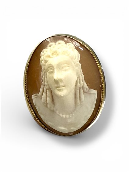 Brooch Mandile 1922 Woman Cammei antichi in Silver Conchiglia 2MSPCM4 - 2MSPCM4